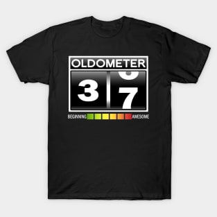 Oldometer 37 Awesome Since 1983 Funny 37th Birthday Gift T-Shirt